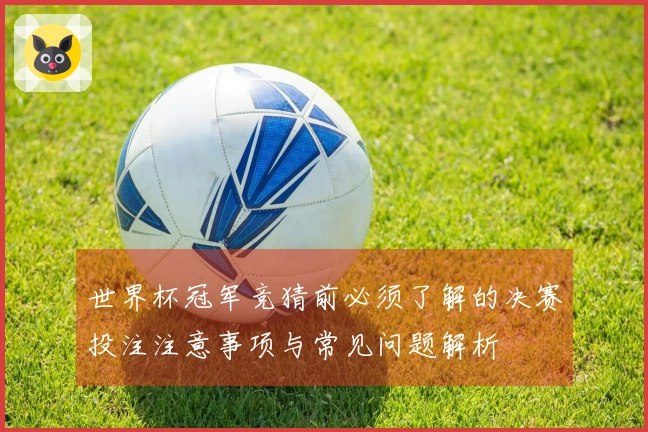 世界杯冠军竞猜前必须了解的决赛投注注意事项与常见问题解析